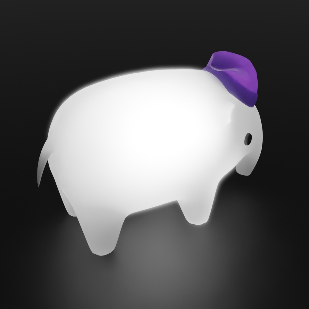 【Blender】 バクの間接照明 Indirect lighting for tapir