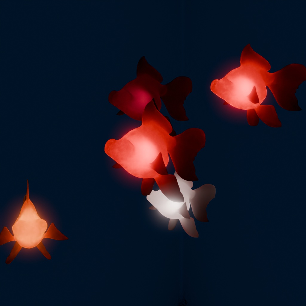 【Blender】 出目金の間接照明 Indirect lighting of Telescope Goldfish