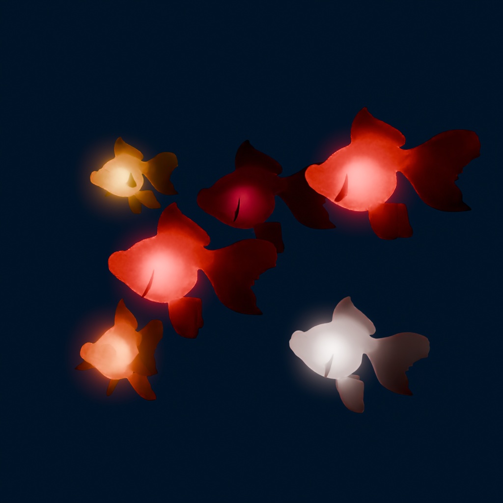 【Blender】 出目金の間接照明 Indirect lighting of Telescope Goldfish