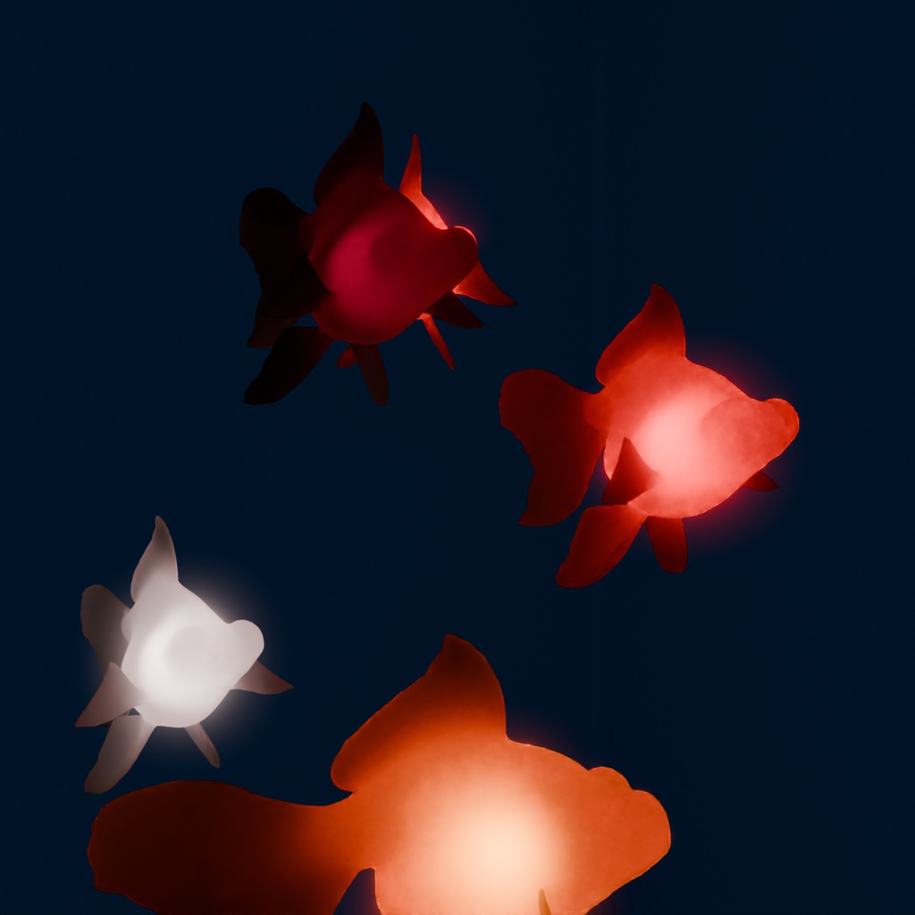【Blender】 出目金の間接照明 Indirect lighting of Telescope Goldfish