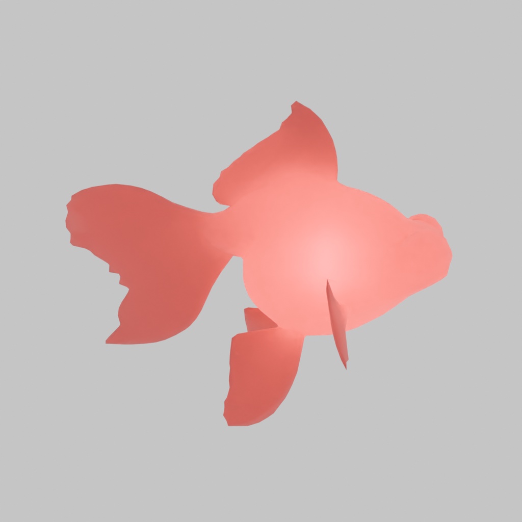【Blender】 出目金の間接照明 Indirect lighting of Telescope Goldfish