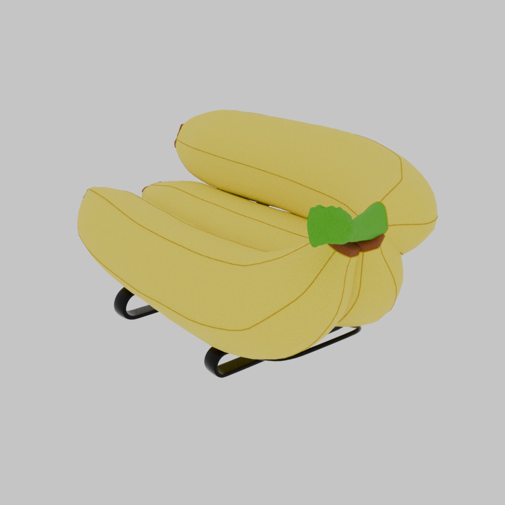 【Blender】バナナのソファ Banana Sofa