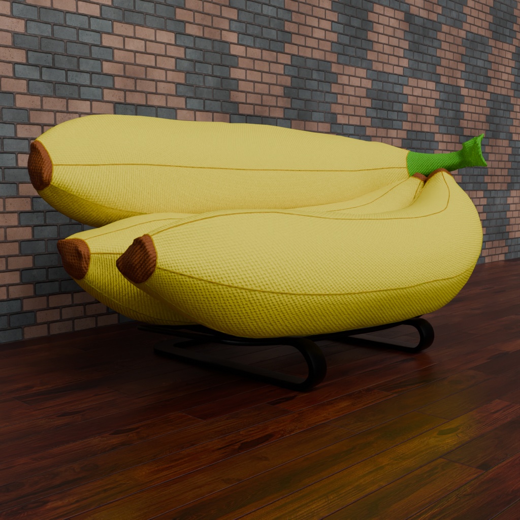 【Blender】バナナのソファ Banana Sofa