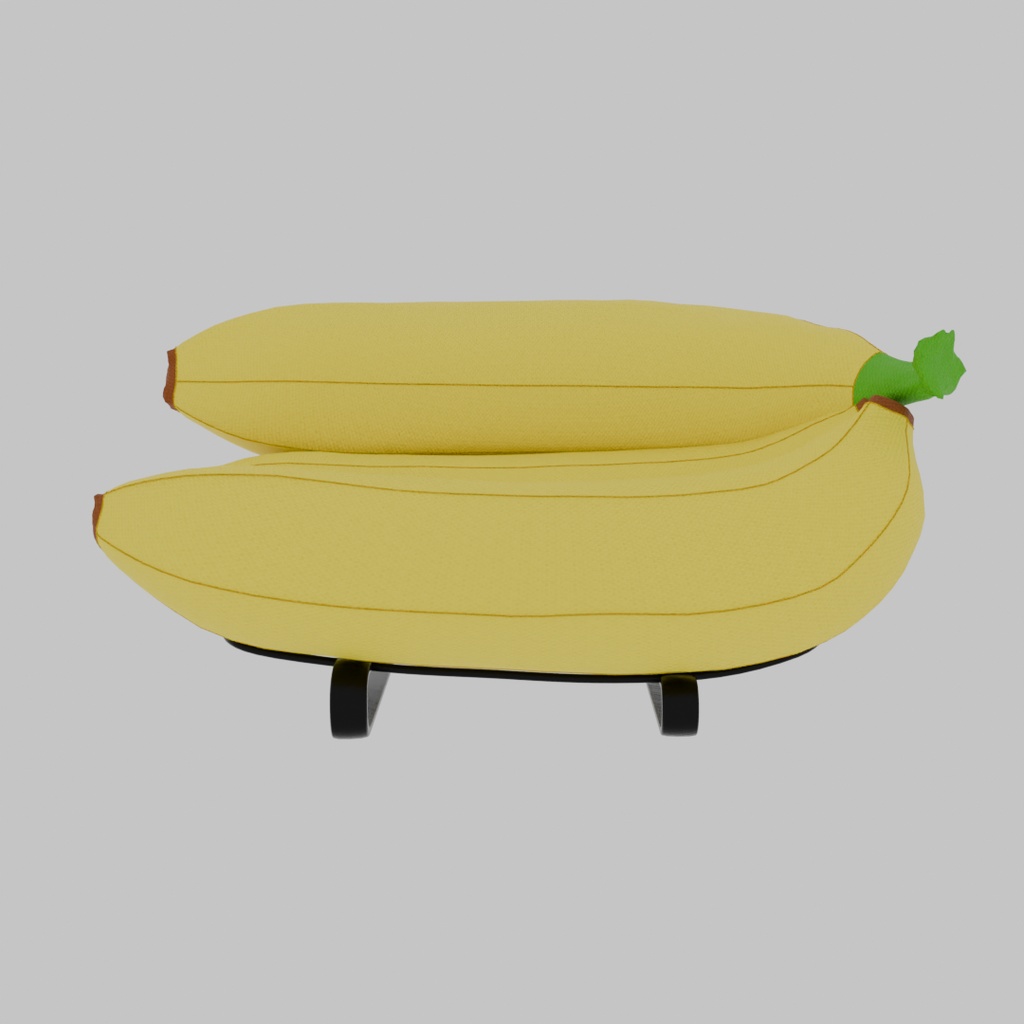 【Blender】バナナのソファ Banana Sofa