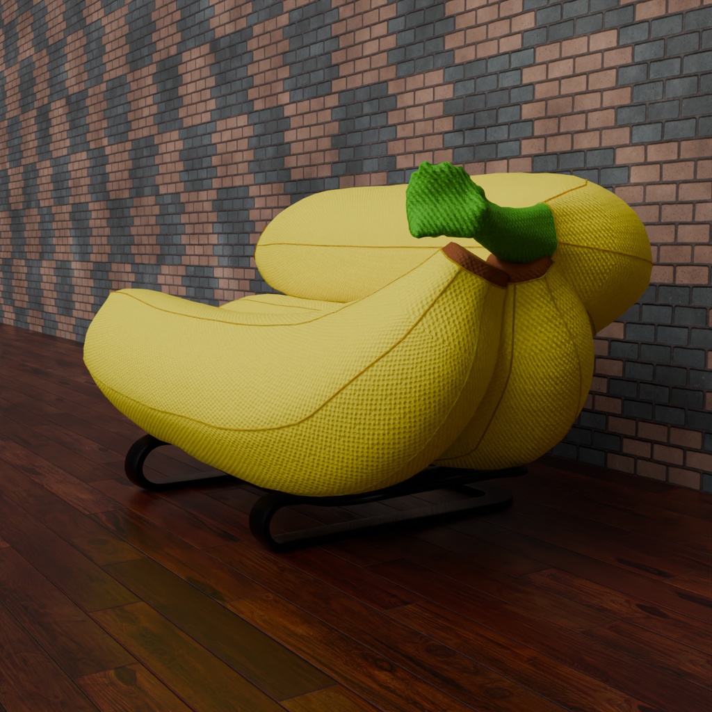 【Blender】バナナのソファ Banana Sofa