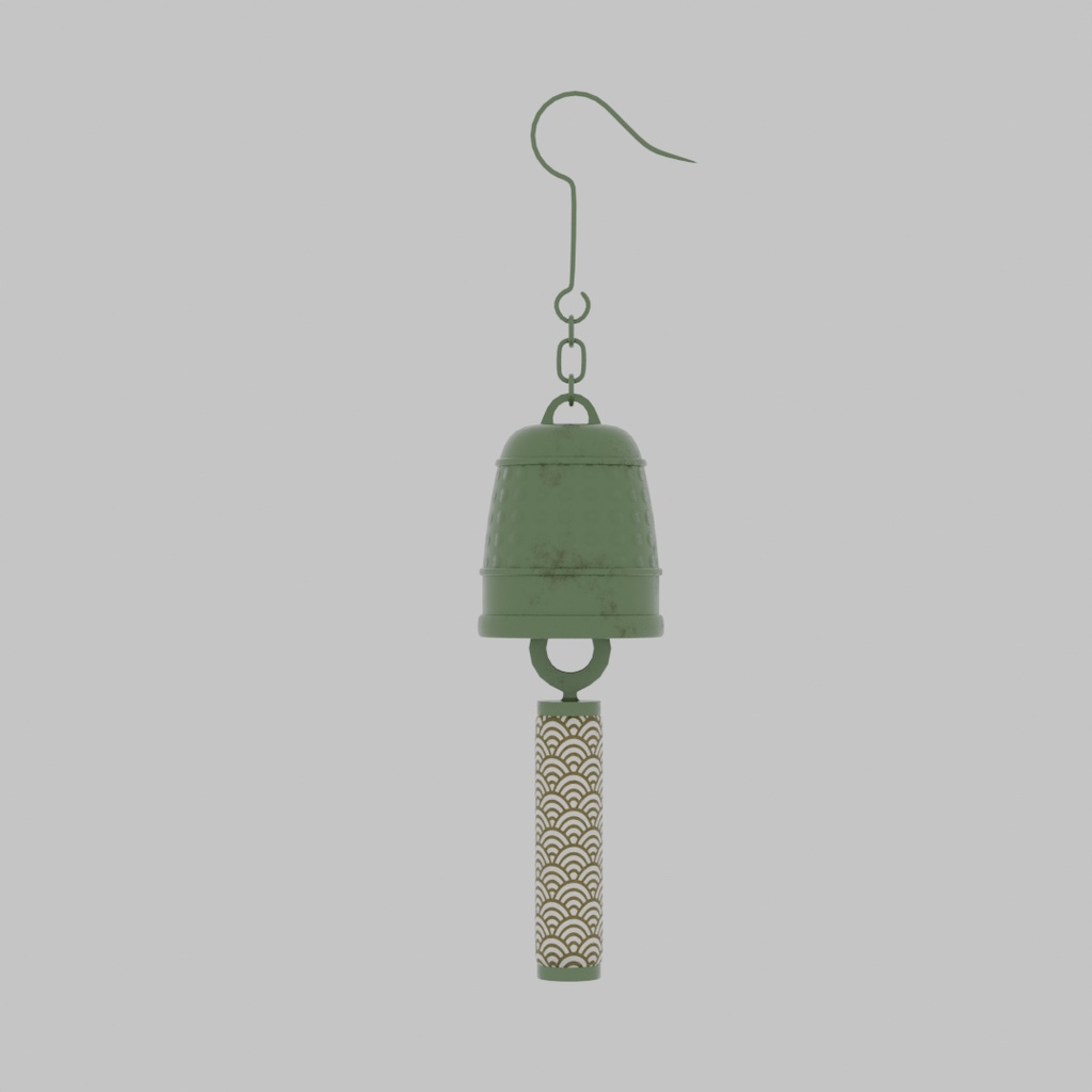 【Blender】風鈴のイヤリング 3種 Wind chime earrings