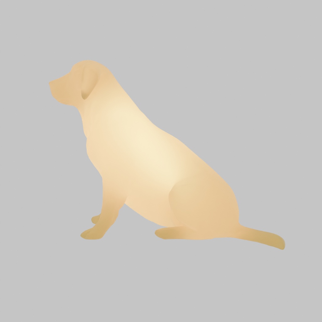 【Blender】 ゴールデンレトリーバーの間接照明 Indirect lighting for Golden Retriever