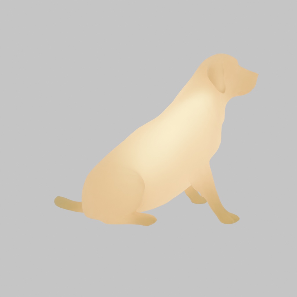 【Blender】 ゴールデンレトリーバーの間接照明 Indirect lighting for Golden Retriever