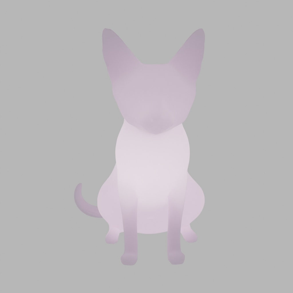 【Blender】 シャムネコの間接照明 Indirect lighting for Siamese cats