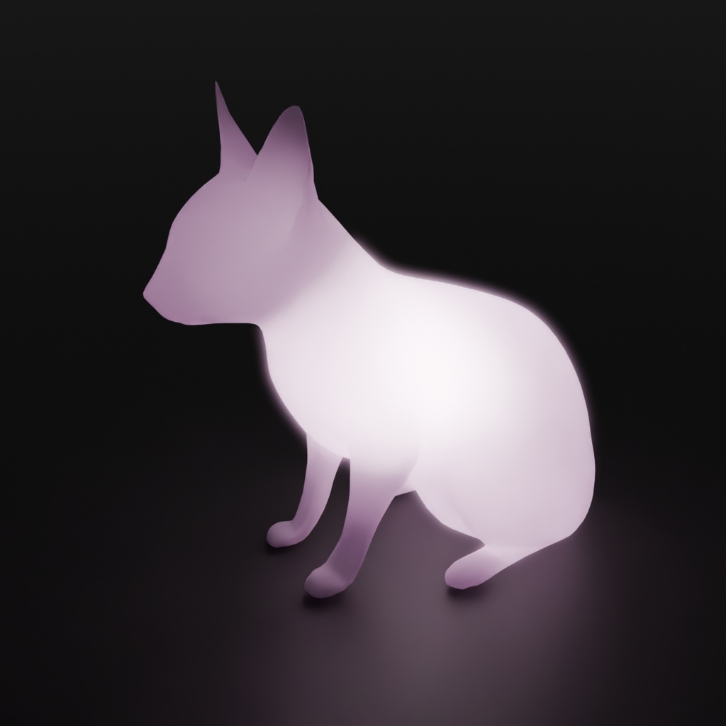 【Blender】 シャムネコの間接照明 Indirect lighting for Siamese cats