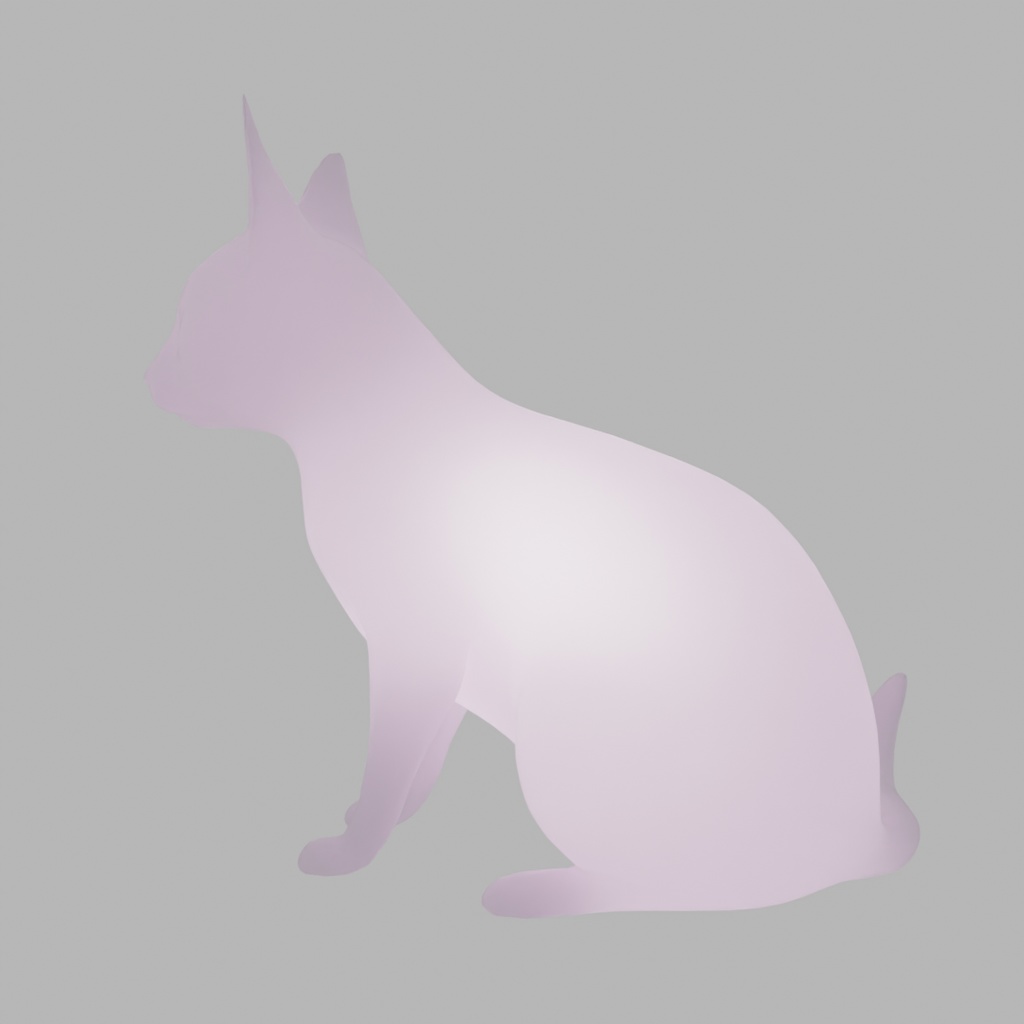 【Blender】 シャムネコの間接照明 Indirect lighting for Siamese cats