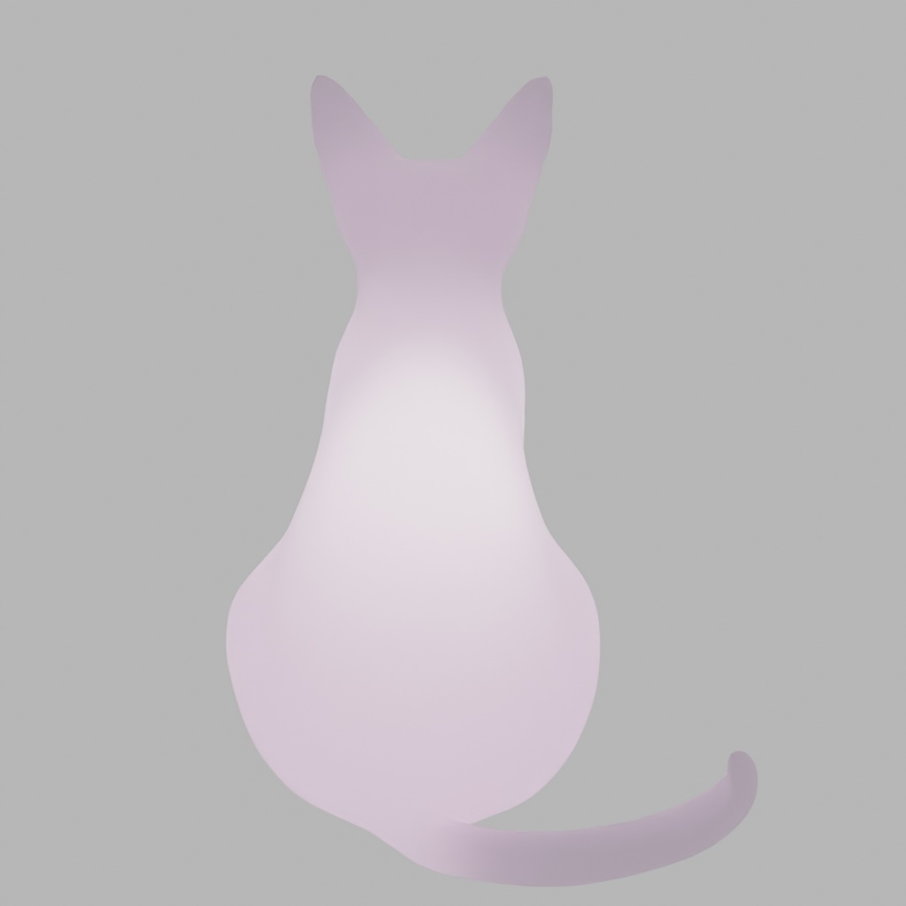 【Blender】 シャムネコの間接照明 Indirect lighting for Siamese cats