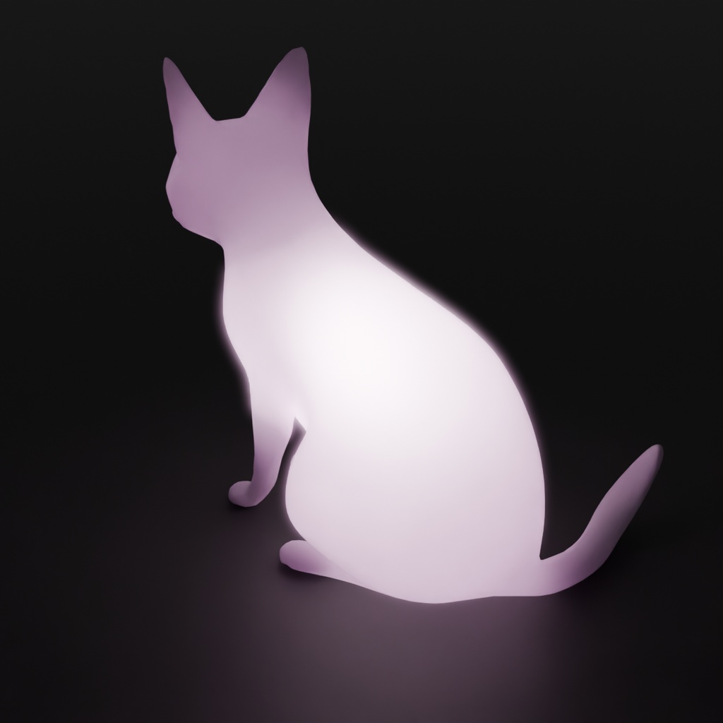 【Blender】 シャムネコの間接照明 Indirect lighting for Siamese cats
