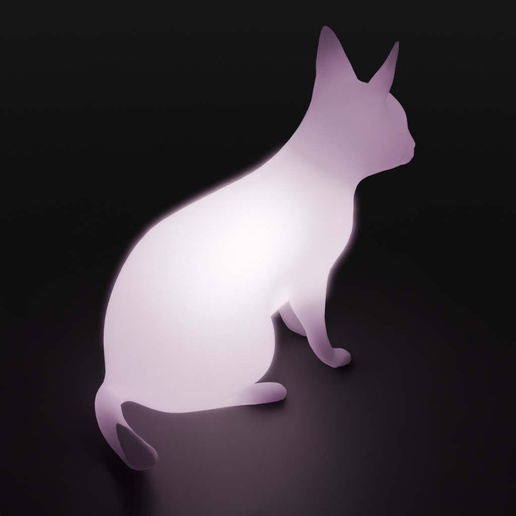 【Blender】 シャムネコの間接照明 Indirect lighting for Siamese cats