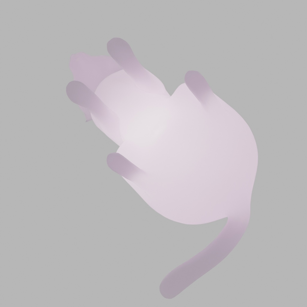 【Blender】 シャムネコの間接照明 Indirect lighting for Siamese cats