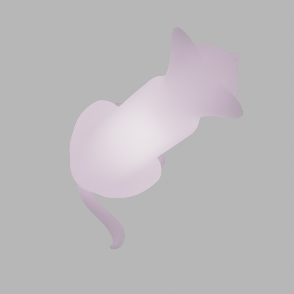 【Blender】 シャムネコの間接照明 Indirect lighting for Siamese cats