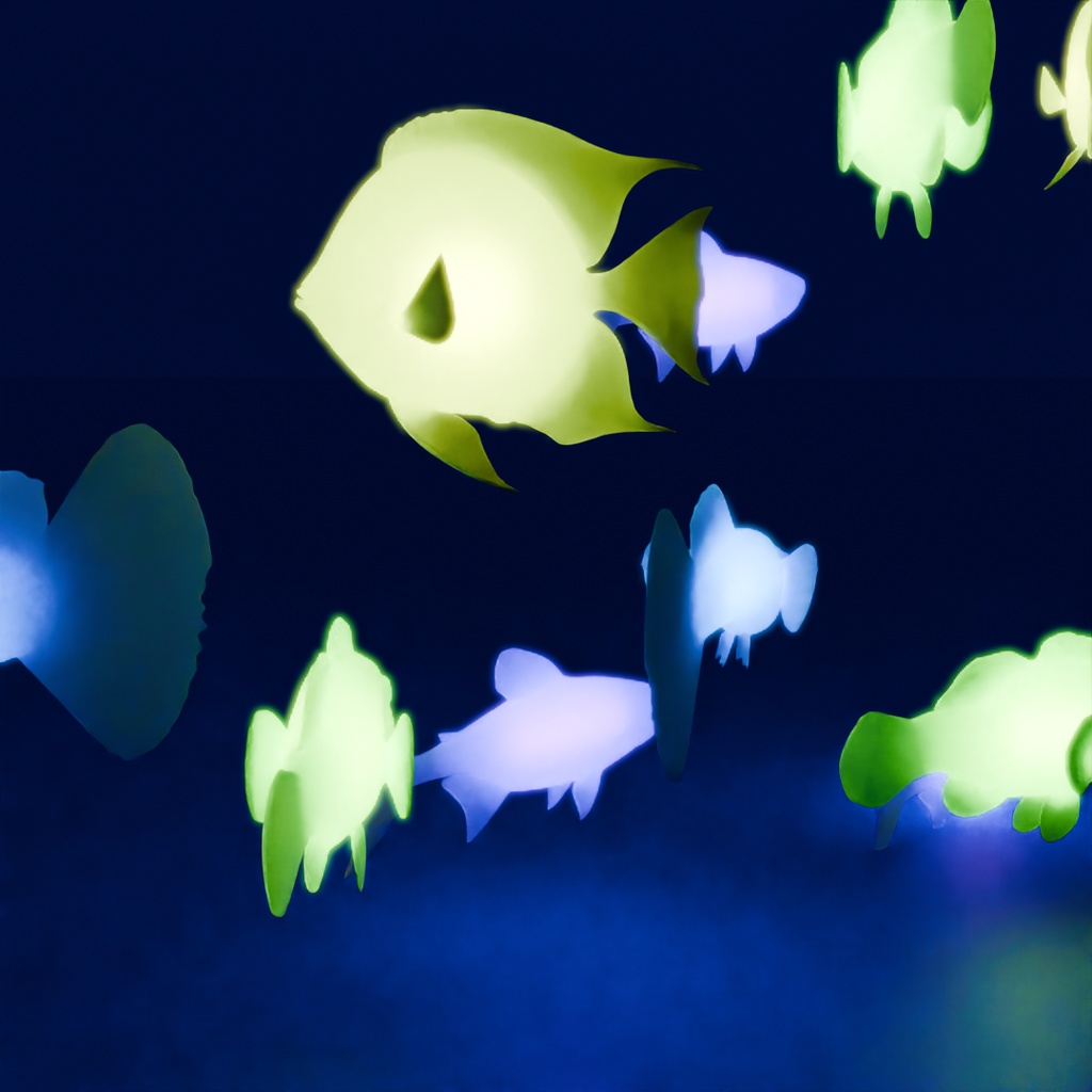 【Blender】 熱帯魚の間接照明 Indirect lighting for tropical fish
