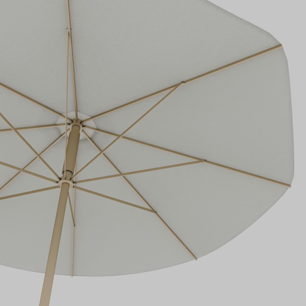 【Blender】 プールサイドのパラソル・デッキチェア・テーブルセット Poolside parasol, chair and table set