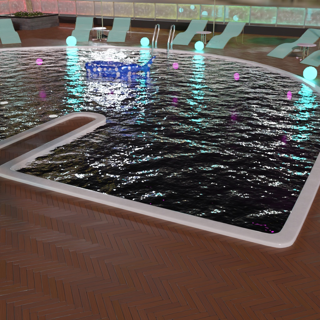 【Blender】 ナイトプール Night Pool