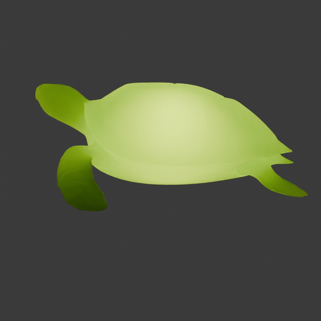 【Blender】 ウミガメの間接照明 Indirect lighting for sea turtle