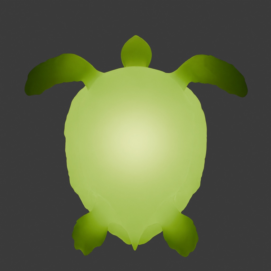【Blender】 ウミガメの間接照明 Indirect lighting for sea turtle
