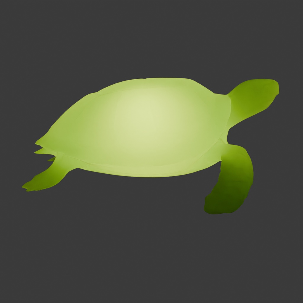 【Blender】 ウミガメの間接照明 Indirect lighting for sea turtle