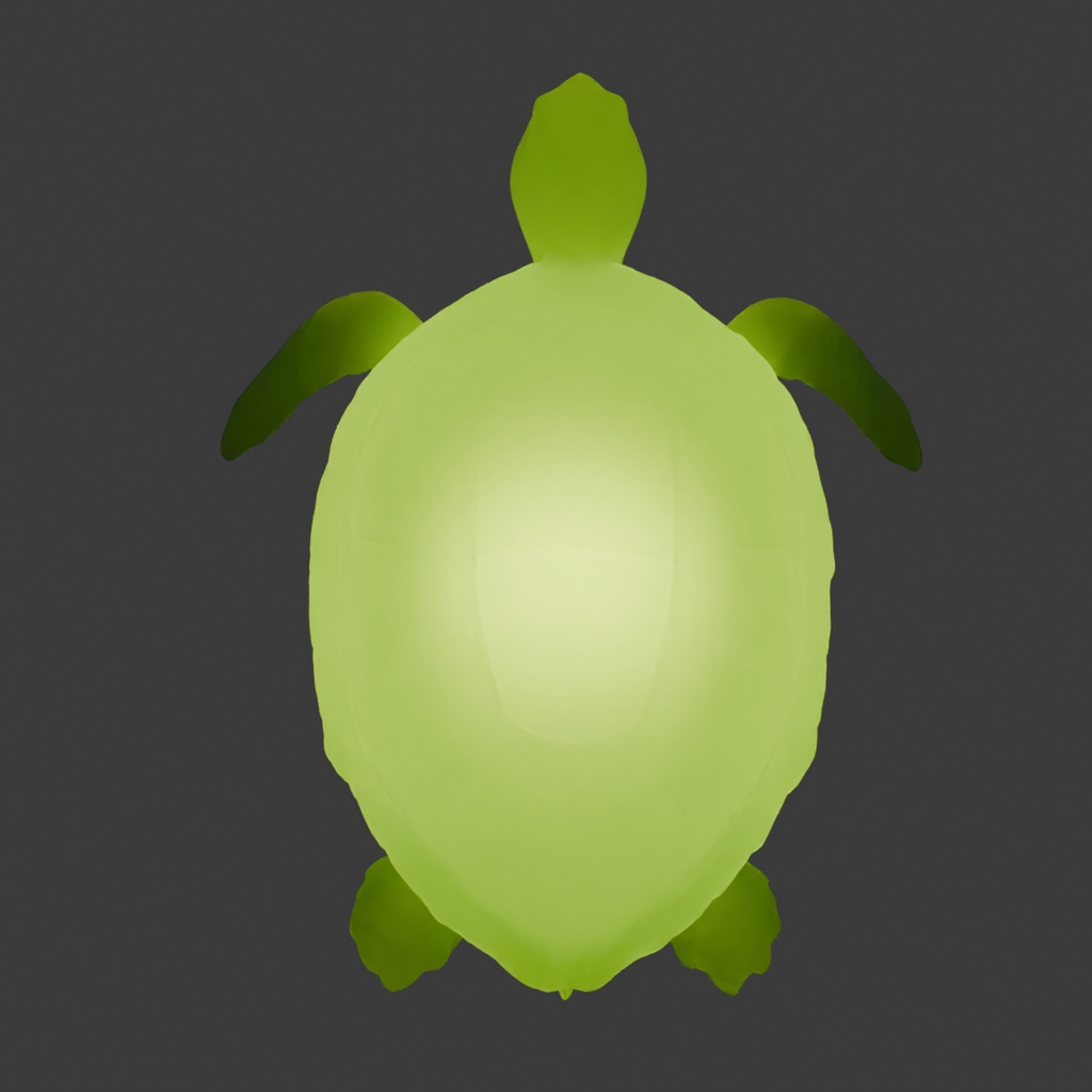 【Blender】 ウミガメの間接照明 Indirect lighting for sea turtle