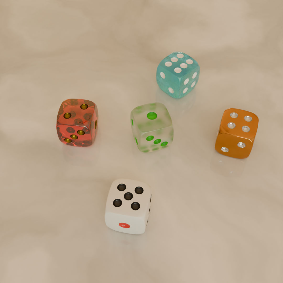 【Blender】 サイコロセット dice set