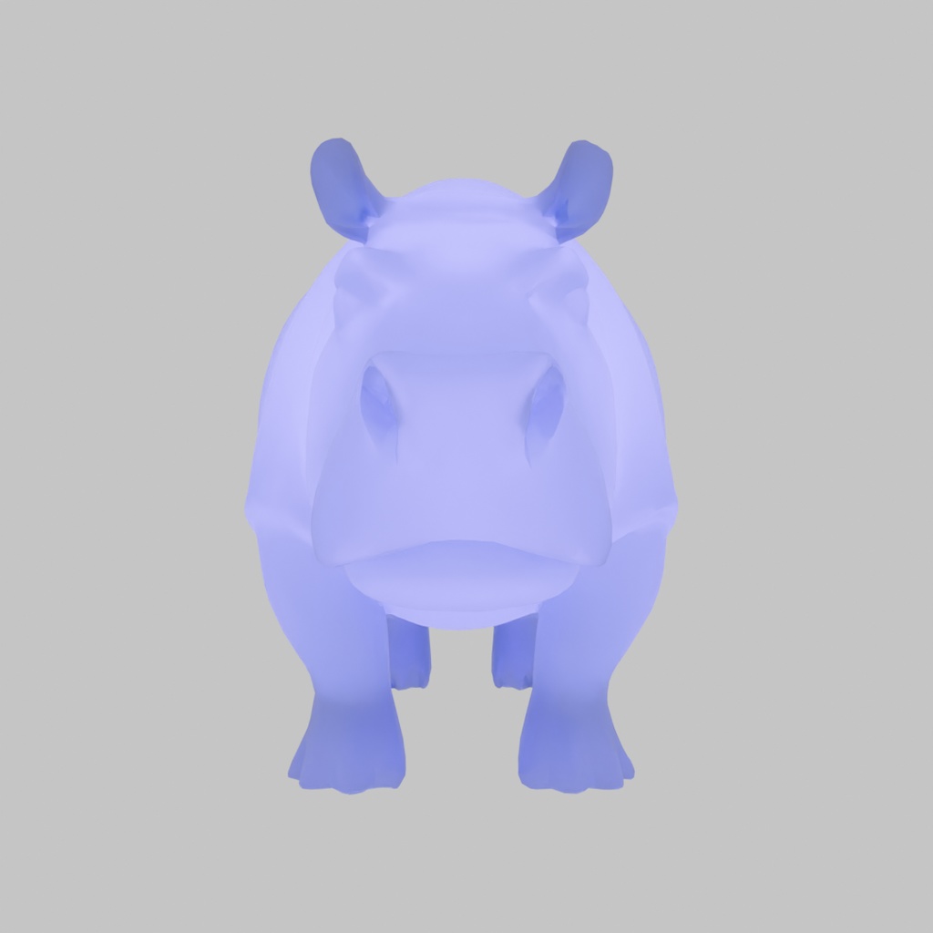 【Blender】 カバの間接照明 Indirect hippo lighting