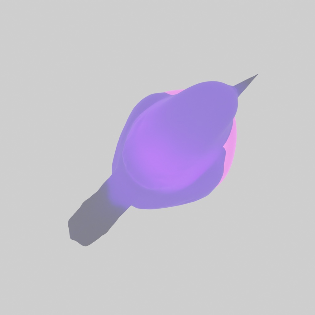 【Blender】 ピンクロビンの間接照明 Indirect lighting of pink robin