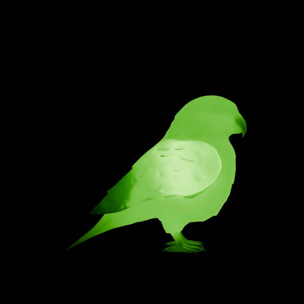 【Blender】 カカポの間接照明 Indirect lighting of Kakapo