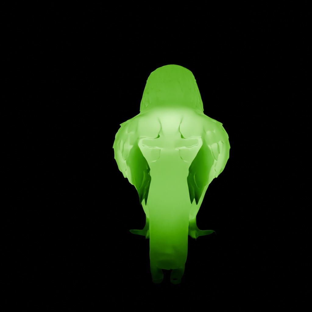 【Blender】 カカポの間接照明 Indirect lighting of Kakapo