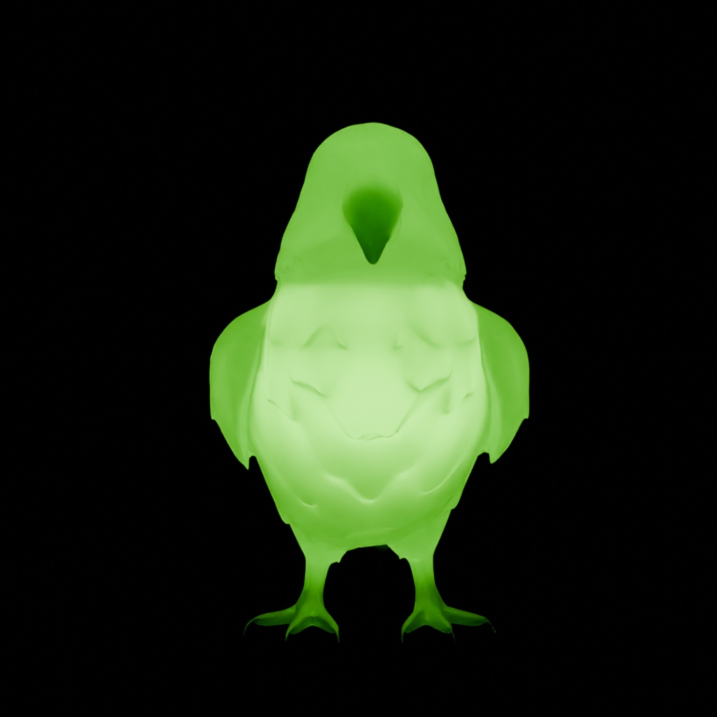 【Blender】 カカポの間接照明 Indirect lighting of Kakapo