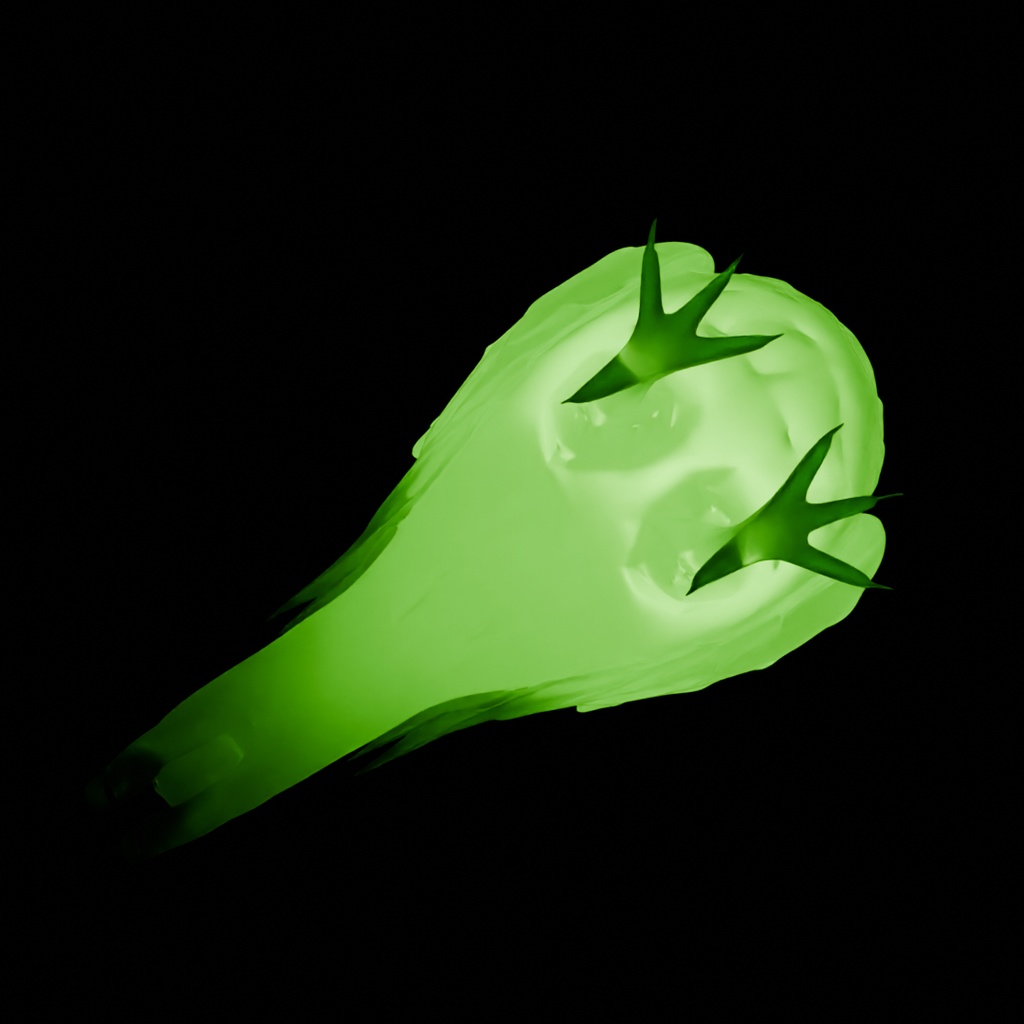 【Blender】 カカポの間接照明 Indirect lighting of Kakapo