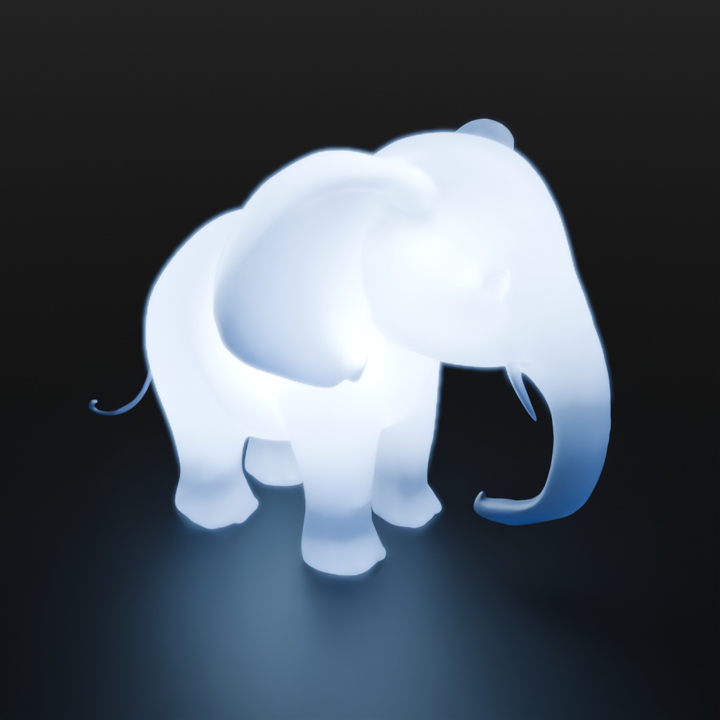 【Blender】 ゾウの間接照明 Indirect lighting for elephant