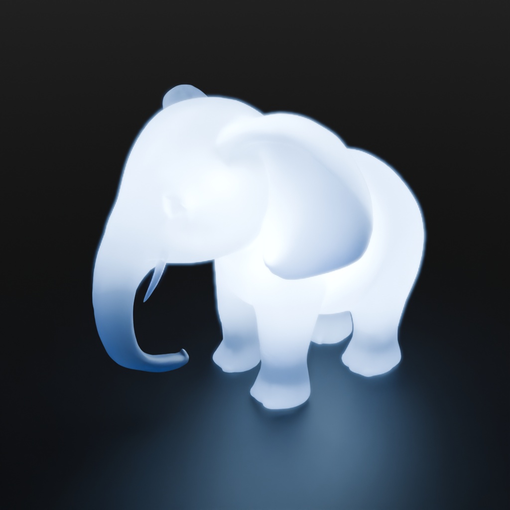【Blender】 ゾウの間接照明 Indirect lighting for elephant