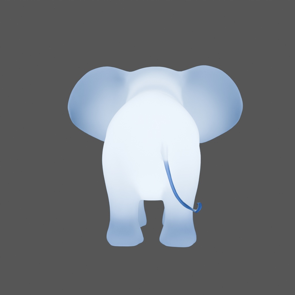 【Blender】 ゾウの間接照明 Indirect lighting for elephant