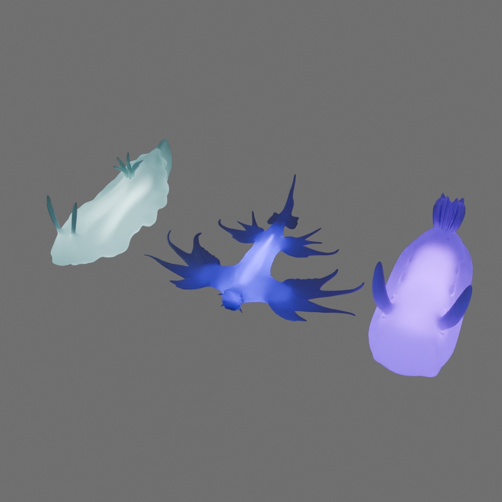 【Blender】 ウミウシの間接照明 Indirect lighting for sea slugs