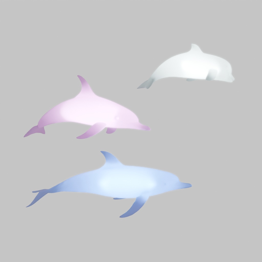 【Blender】 イルカの間接照明 Indirect lighting of dolphins