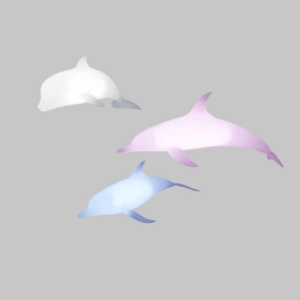 【Blender】 イルカの間接照明 Indirect lighting of dolphins