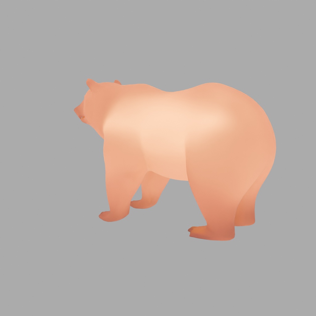 【Blender】 クマの間接照明 Indirect lighting of Bear