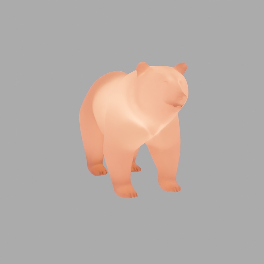 【Blender】 クマの間接照明 Indirect lighting of Bear