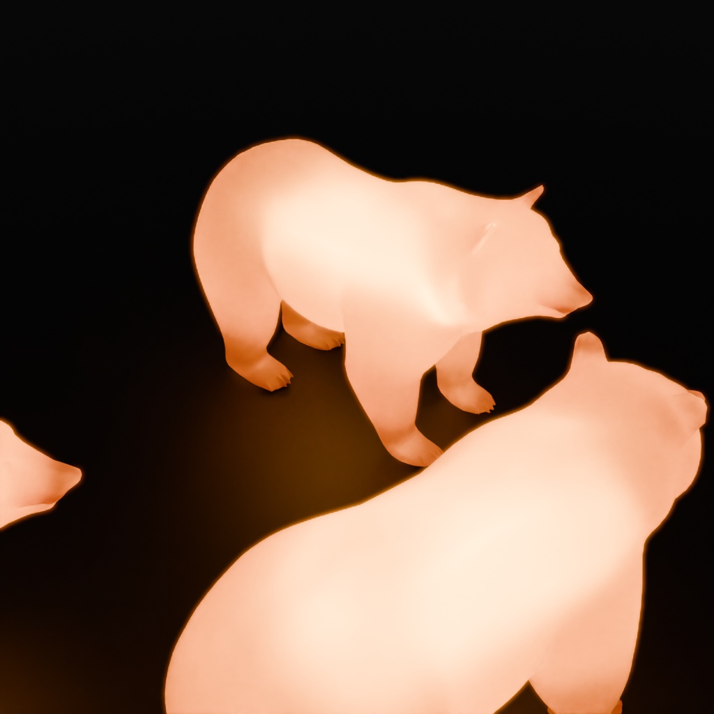 【Blender】 クマの間接照明 Indirect lighting of Bear