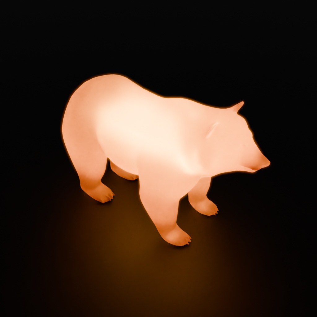【Blender】 クマの間接照明 Indirect lighting of Bear