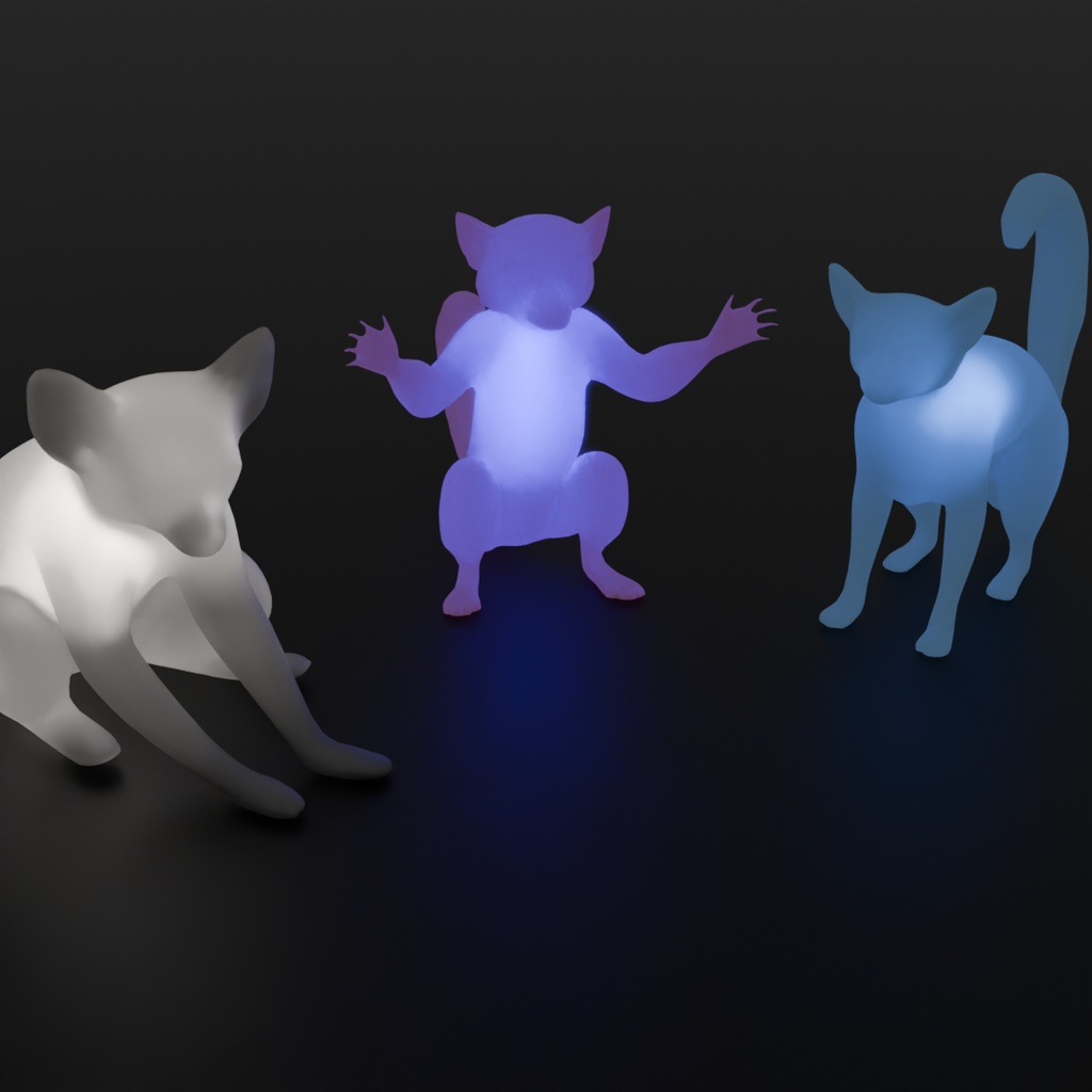 【Blender】 ワオキツネザルの間接照明 Indirect lighting for the ring-tailed lemur
