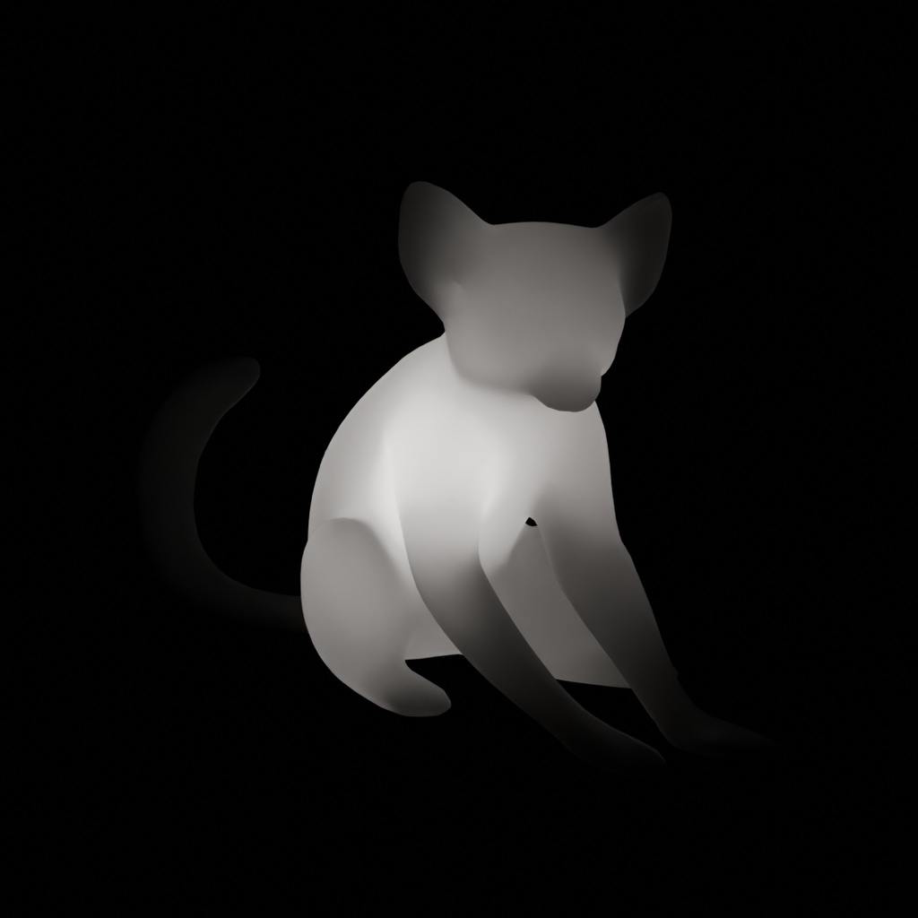 【Blender】 ワオキツネザルの間接照明 Indirect lighting for the ring-tailed lemur