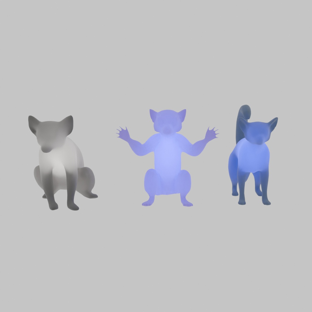 【Blender】 ワオキツネザルの間接照明 Indirect lighting for the ring-tailed lemur