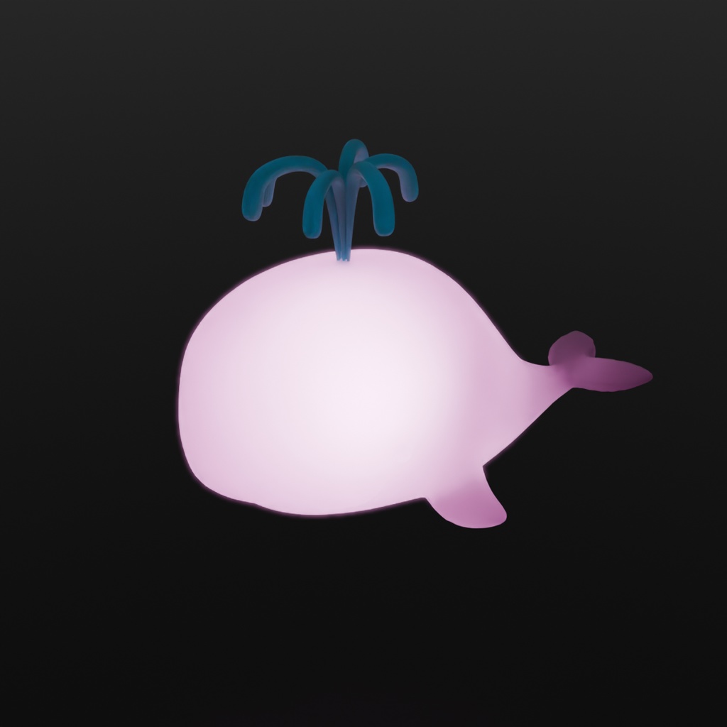 【Blender】 クジラの間接照明 Indirect lighting for whales