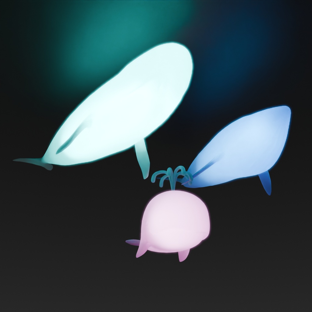 【Blender】 クジラの間接照明 Indirect lighting for whales