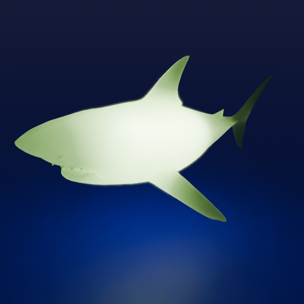 【Blender】 サメの間接照明 Indirect lighting for sharks